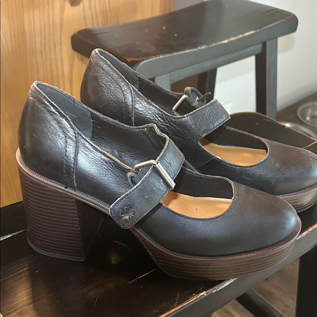 Lucky Brand Womens Black Mary Jane Heels